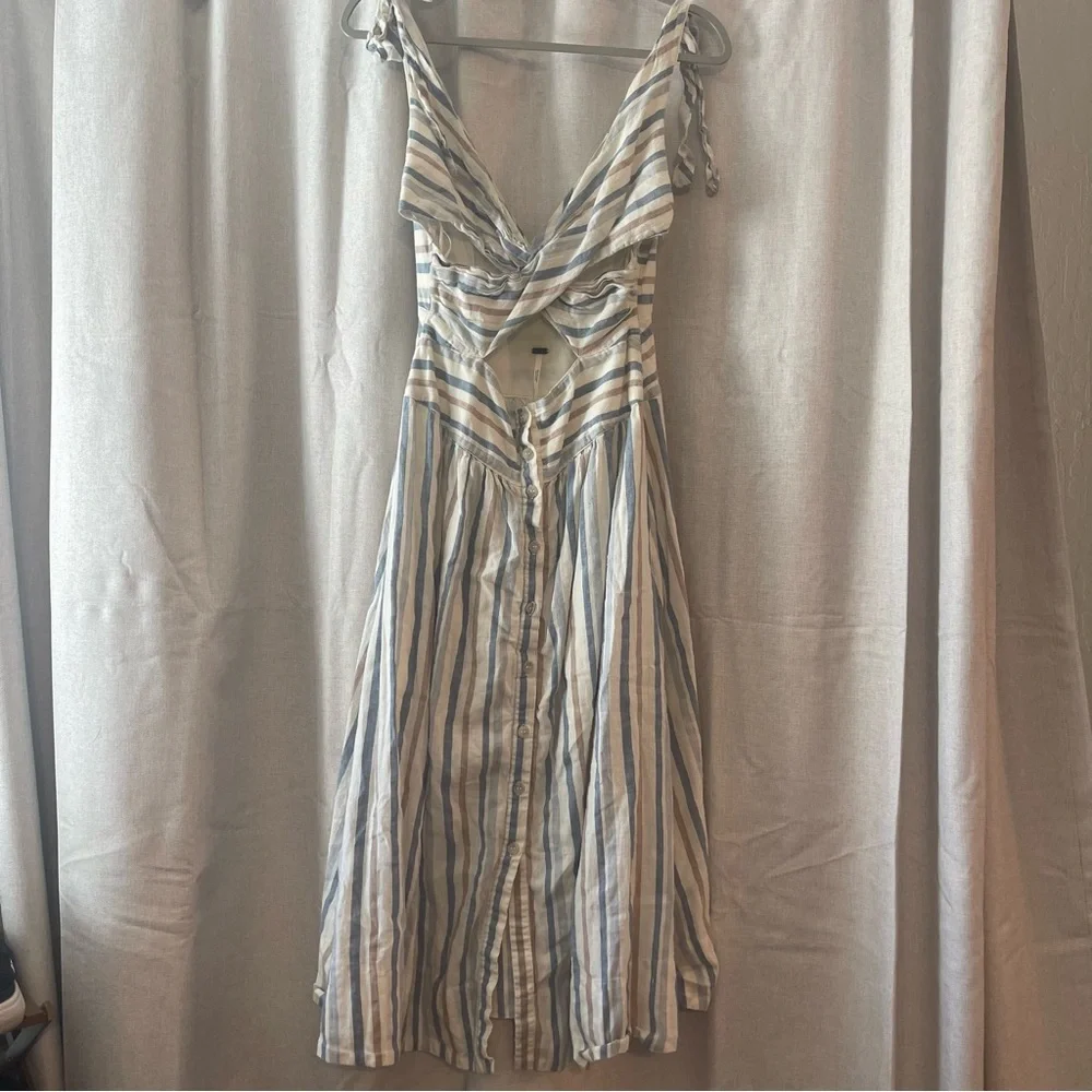 Free People Kansas City Girl Striped Midi Dress